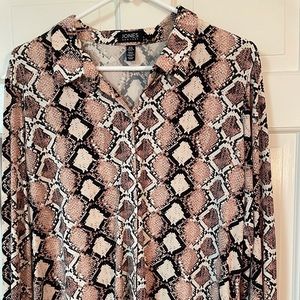 Unique fabric, soft jersey knit blouse